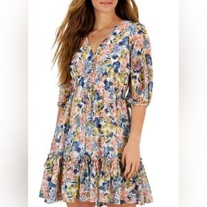 Taylor Women's Floral Long Sleeve Dress
